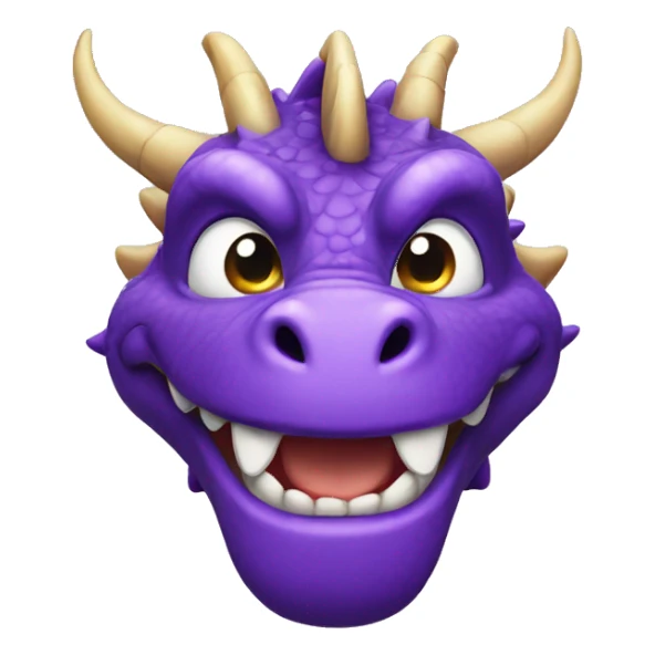 Purple dragon smiling sticker