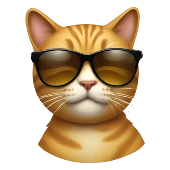 Cool cat with sunglasses  sticker