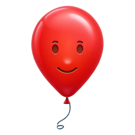 Chien ballon néon rouge sticker