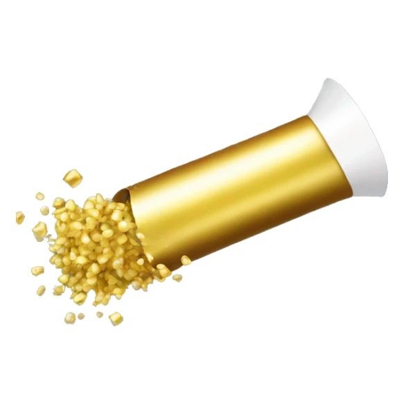 White gold party popper sticker