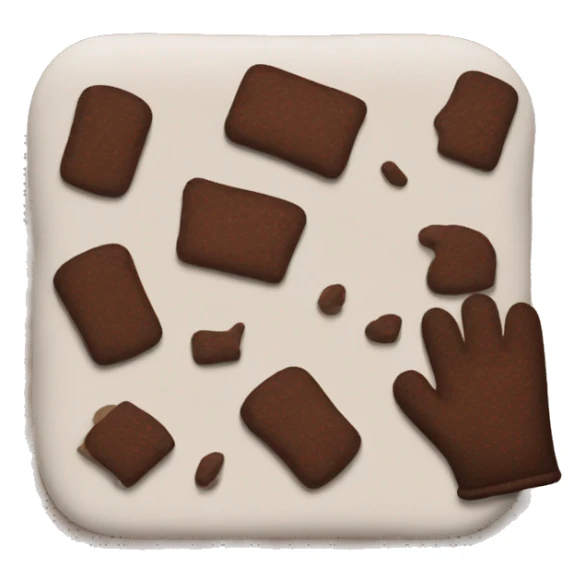 brownie, oven mits sticker