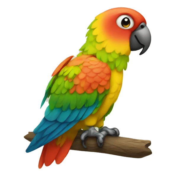Cute parrot sticker