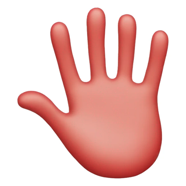 Red hand sign sticker