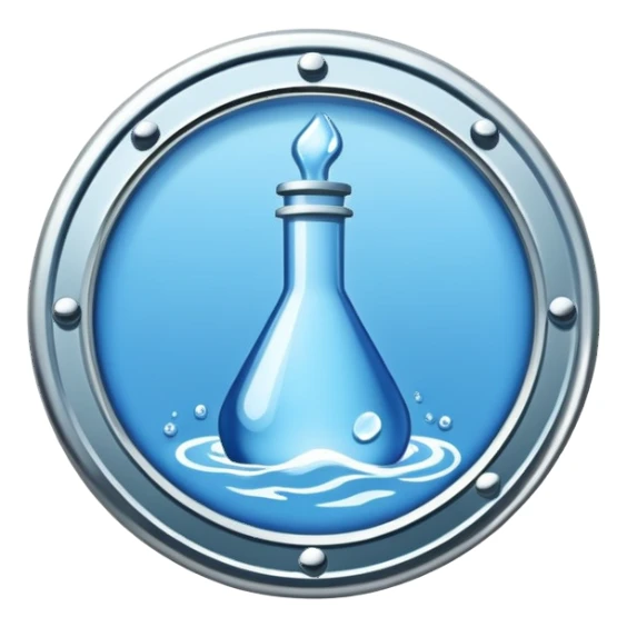 water works monopoly badge  sticker