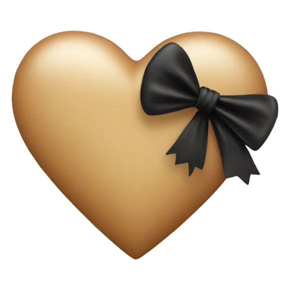 Heart with a black bow sticker