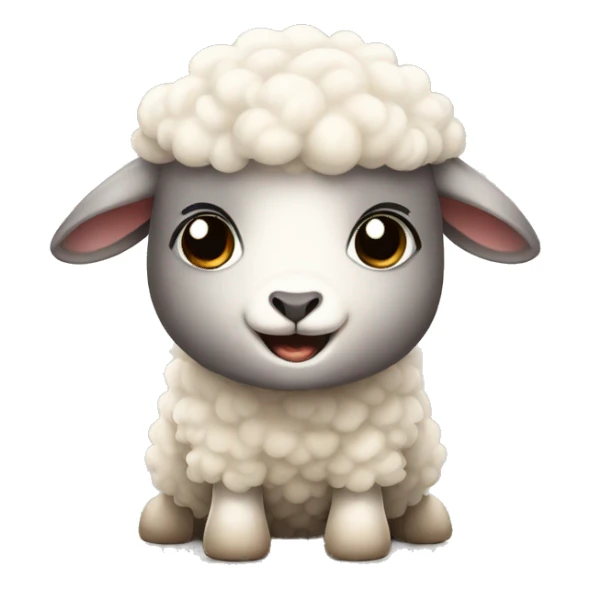 Cute baby sheep sticker