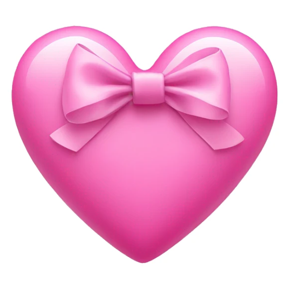 pink heart with bows sticker