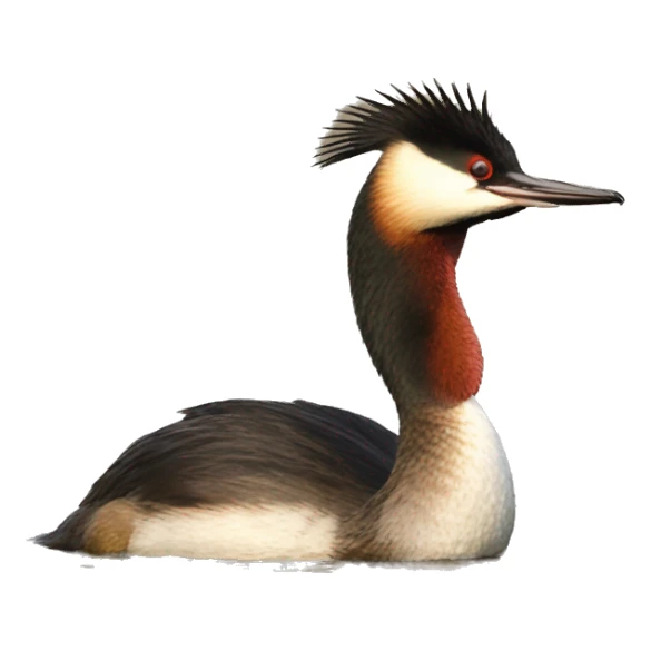 Great crested grebe sticker