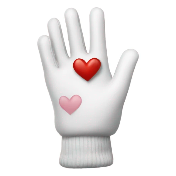 Beautiful heart gloves sticker