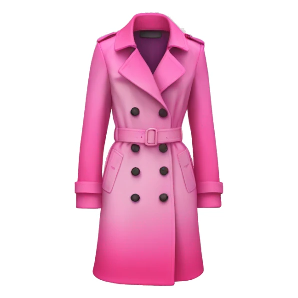 Pink ombre trench coat  sticker