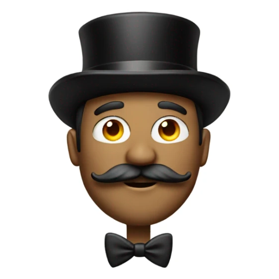 Dude with mustache and top hat sticker