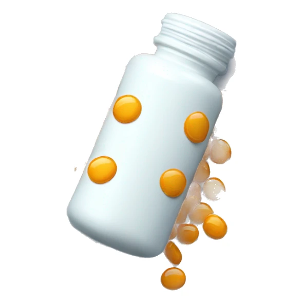 spilled pill bottle sticker