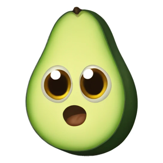avocado with eyes sticker