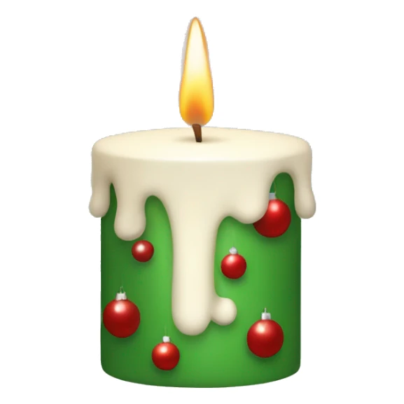 Christmas candel sticker