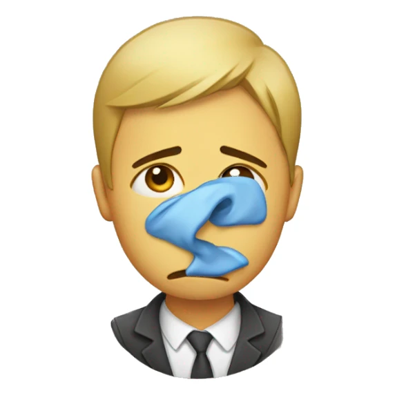 emojie triste et fatiguée sticker