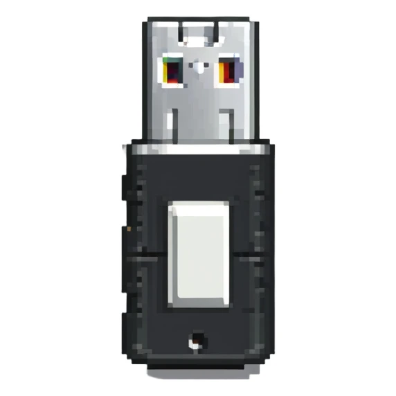 USB thumb drive storage device with details sticker