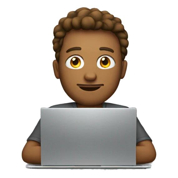 man with laptop funny sticker