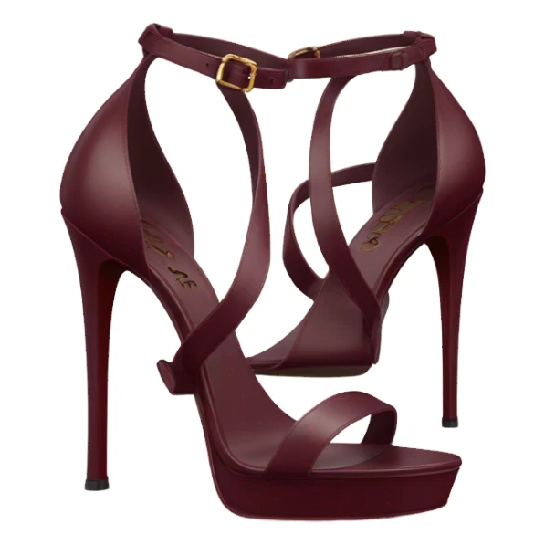 Ysl Opyum sandals maroon sticker