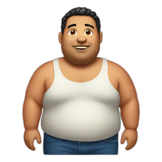 Fat latino Guy with red pants sticker
