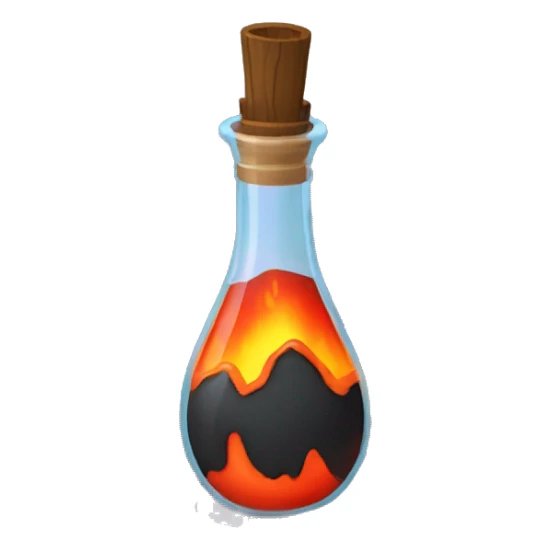 Lava in a potion bottle sticker