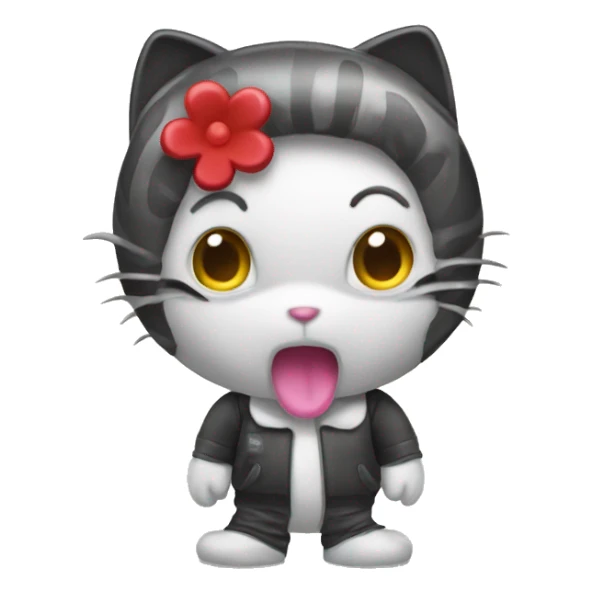 crashout hello kitty sticker