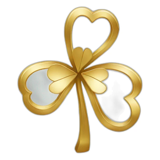 gold-outline-four-leaf-clover sticker