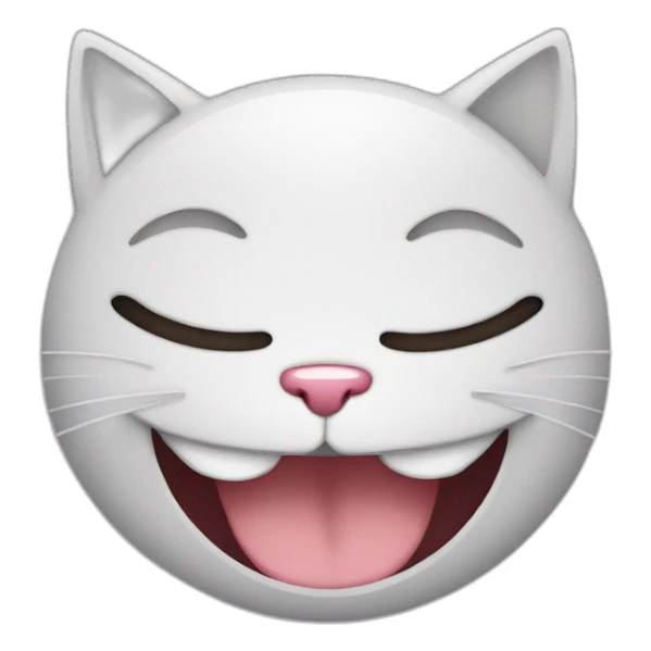 cute cat laugh tear sticker