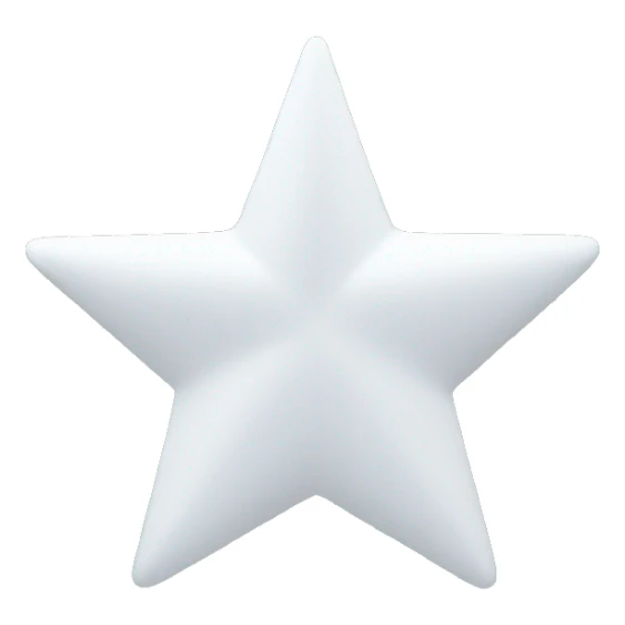 A pastel white star sticker