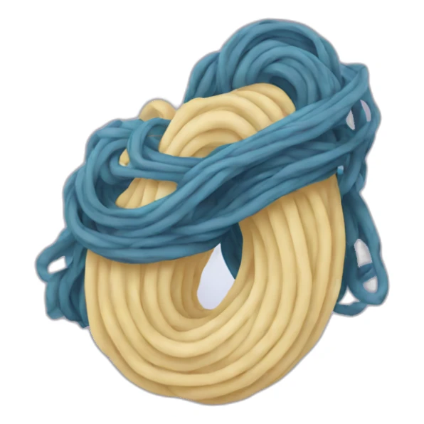 two noodles hugging each other sticker