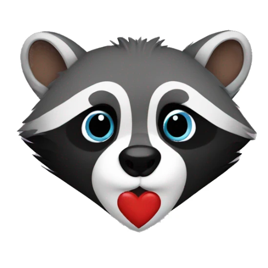 racoon heart sticker
