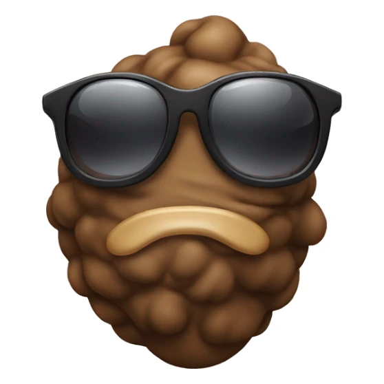 poop with sunglasses  sticker