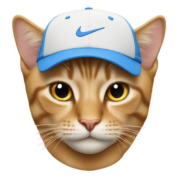 Cat with a Nike cap  sticker