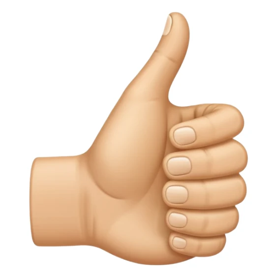 thumbs up emoji, clear gesture, no text sticker