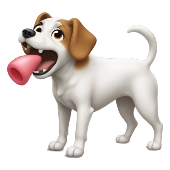 Dog farting sticker