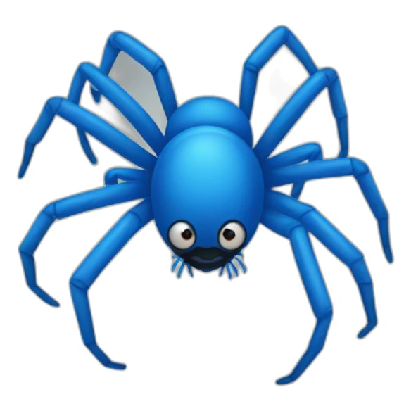 Blue spider sticker