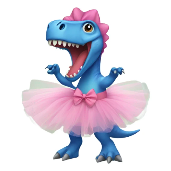 Dinosaur wearing a tutu  sticker