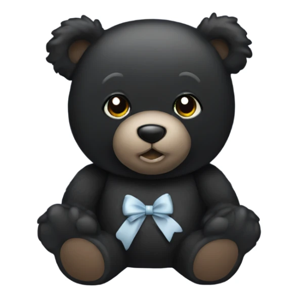 Black teddy bear  sticker
