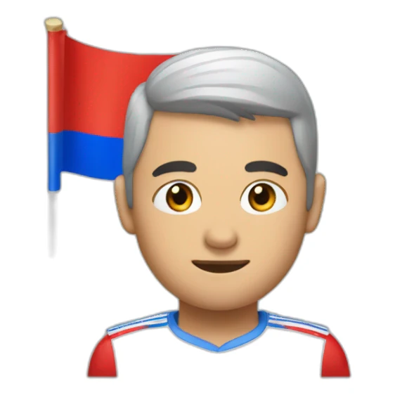 Tokaev with Russian flag sticker