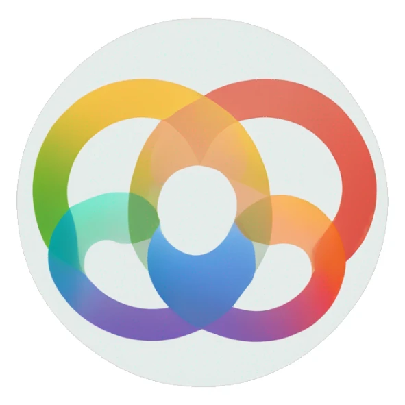 venn diagram 4 circles sticker
