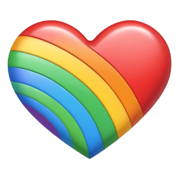 heart rainbow sticker