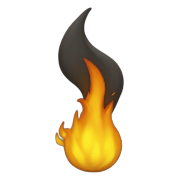 Emoji jaune qui est on fire sticker