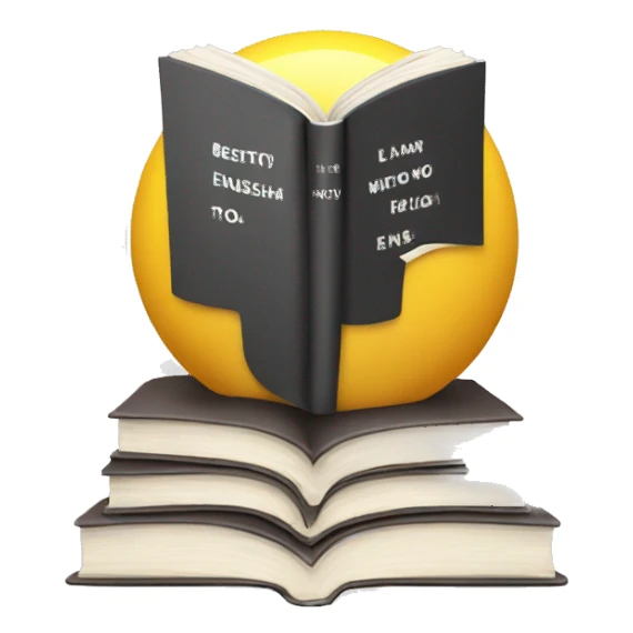 book with title learning english sticker