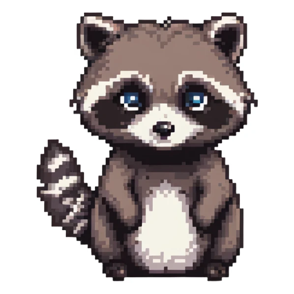 Cute raccoon stealing cookies with guilty expression sticker
