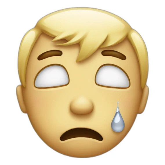 Sad emoji with tears sticker