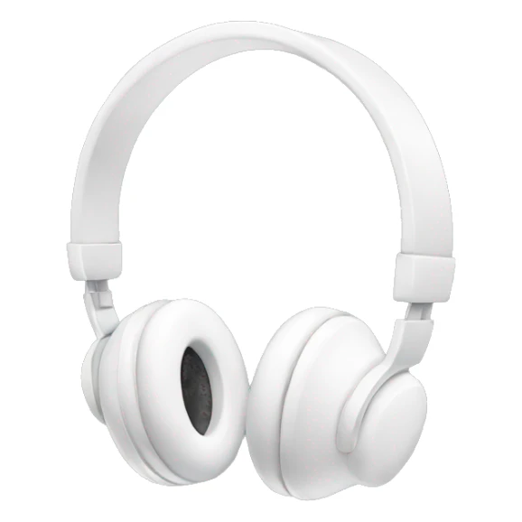 White headphones with bows sticker