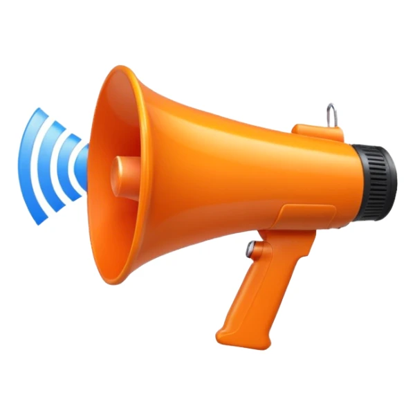 megaphone projecting sound sticker