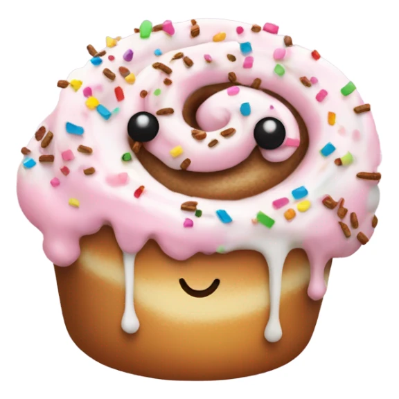 Pink Cinnamon roll sticker