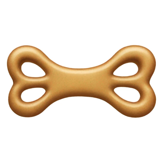 Dog bone with bow sticker