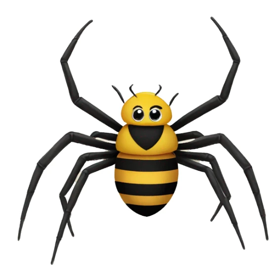 Spider combined with a bee sticker