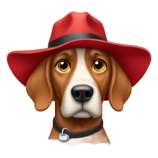 Clifford wearing a big red hat sticker